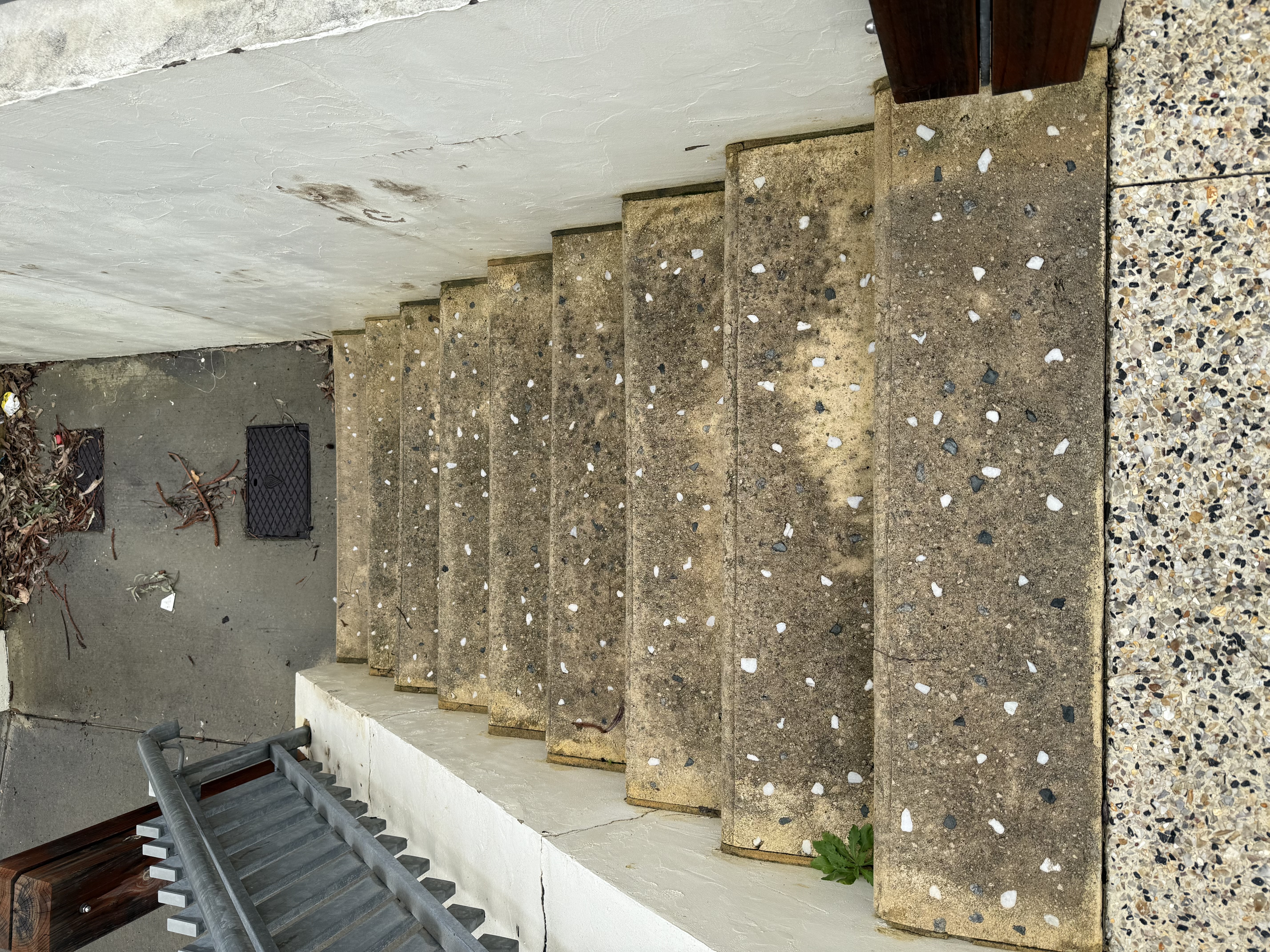 Terrazzo Terrazzo staircase before — pressure cleaning Alkimos Perth WA