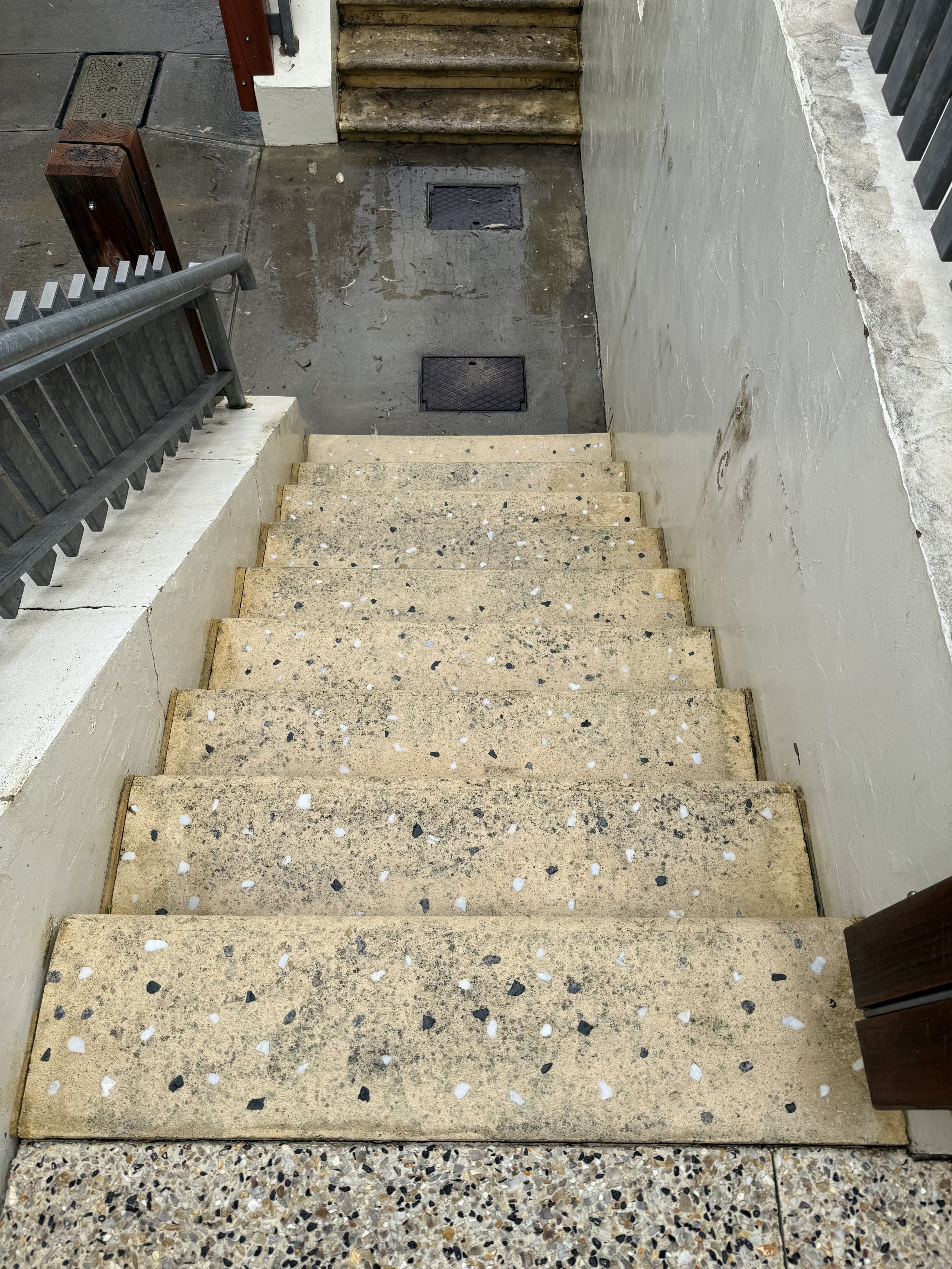 Terrazzo Terrazzo staircase after — pressure cleaning Alkimos Perth WA