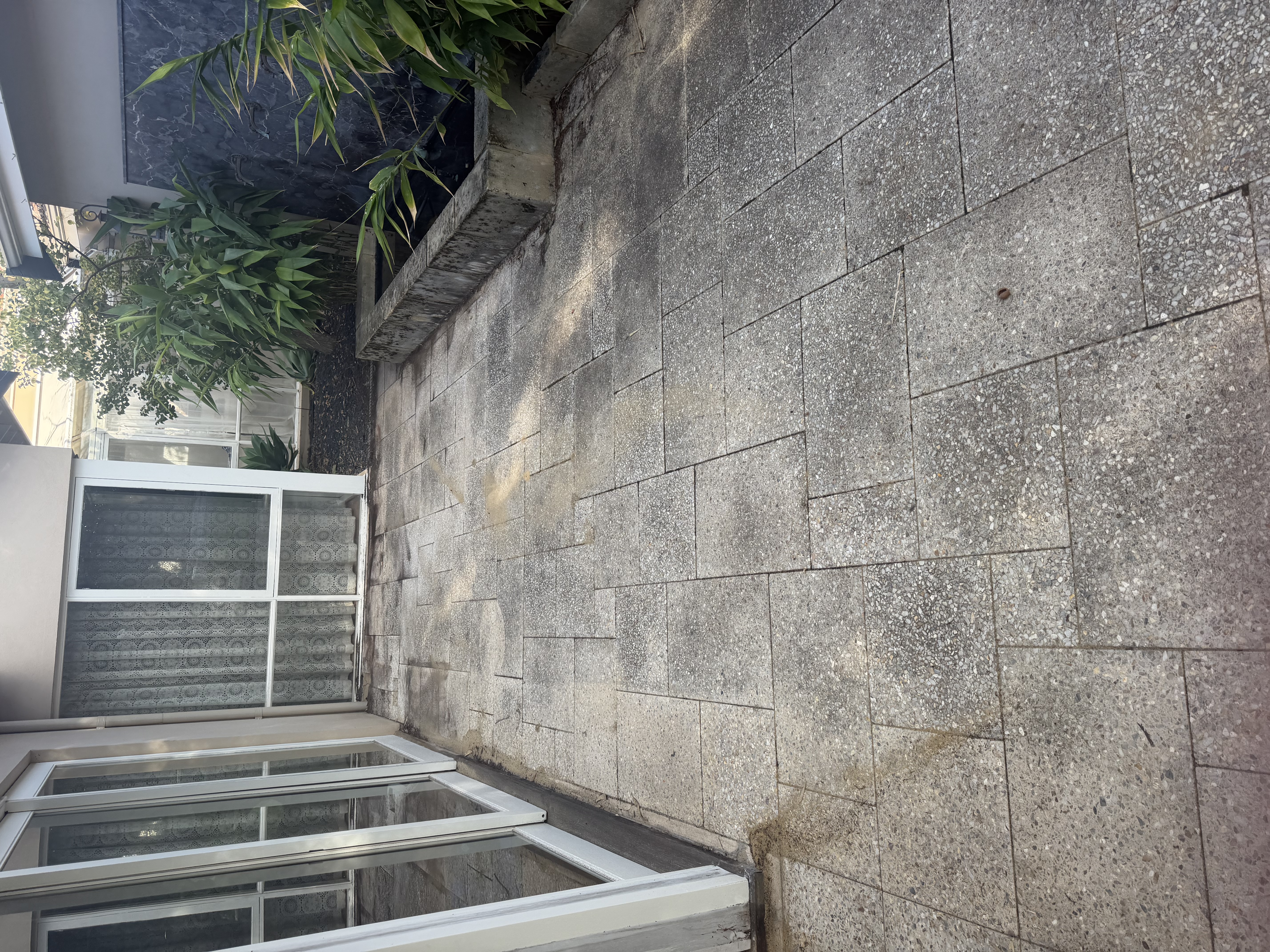 Granite pavers Granite courtyard pavers before — pressure cleaning Dalkeith Perth WA