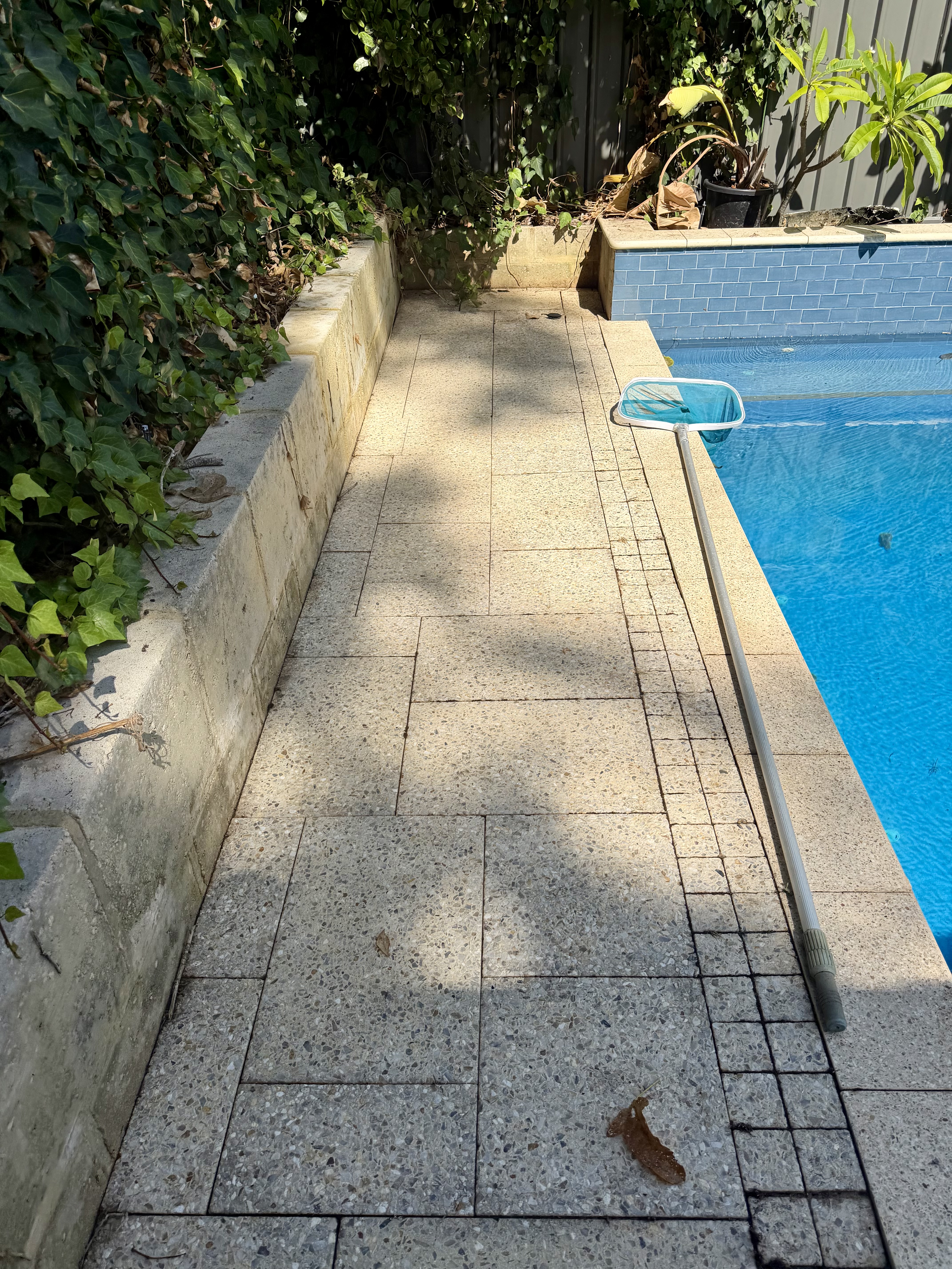 Granite pavers Pool surround pavers second view after — pressure cleaning Nedlands Perth WA