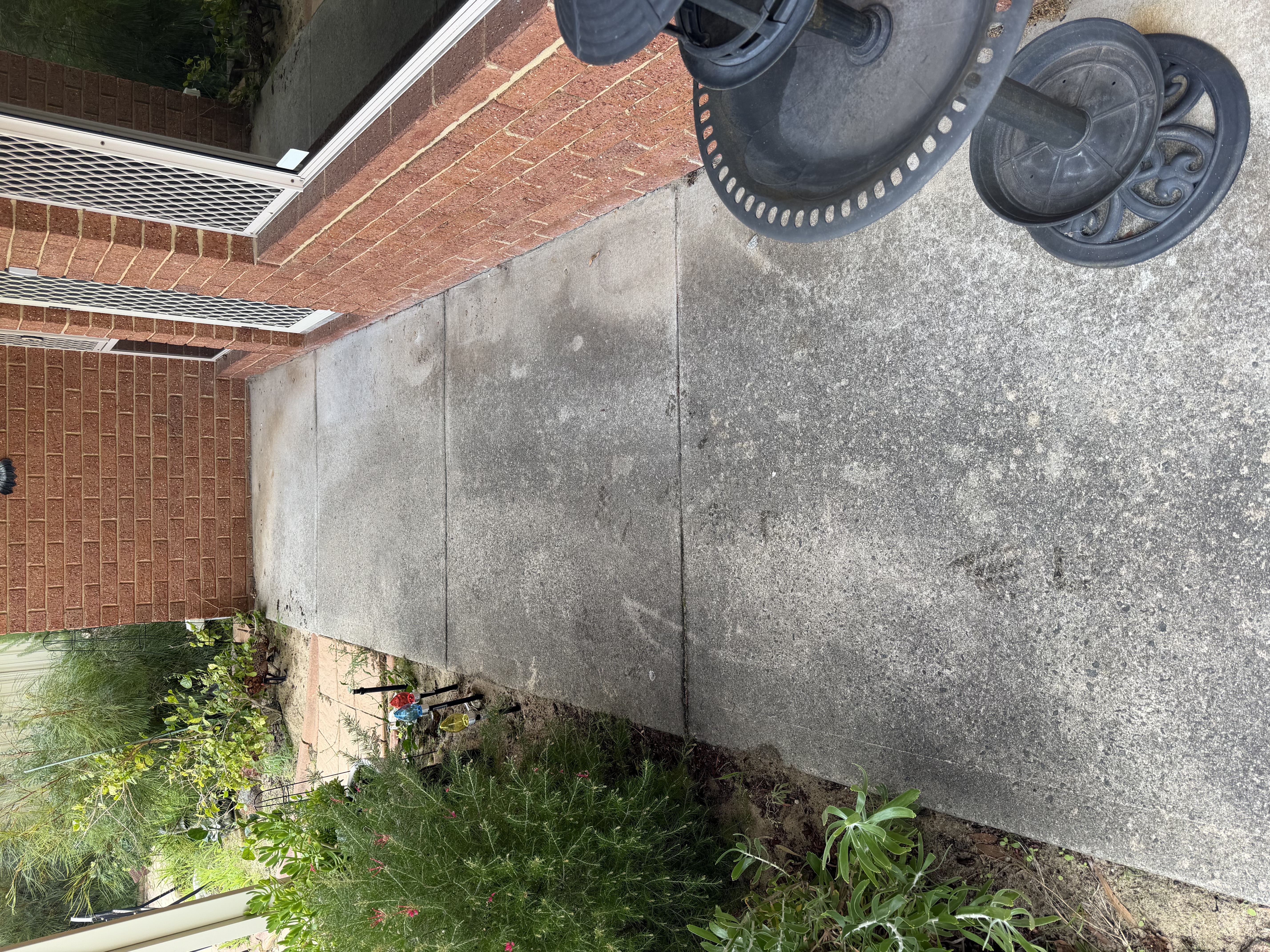 Concrete Exposed aggregate front path before — pressure cleaning Craigie Perth WA