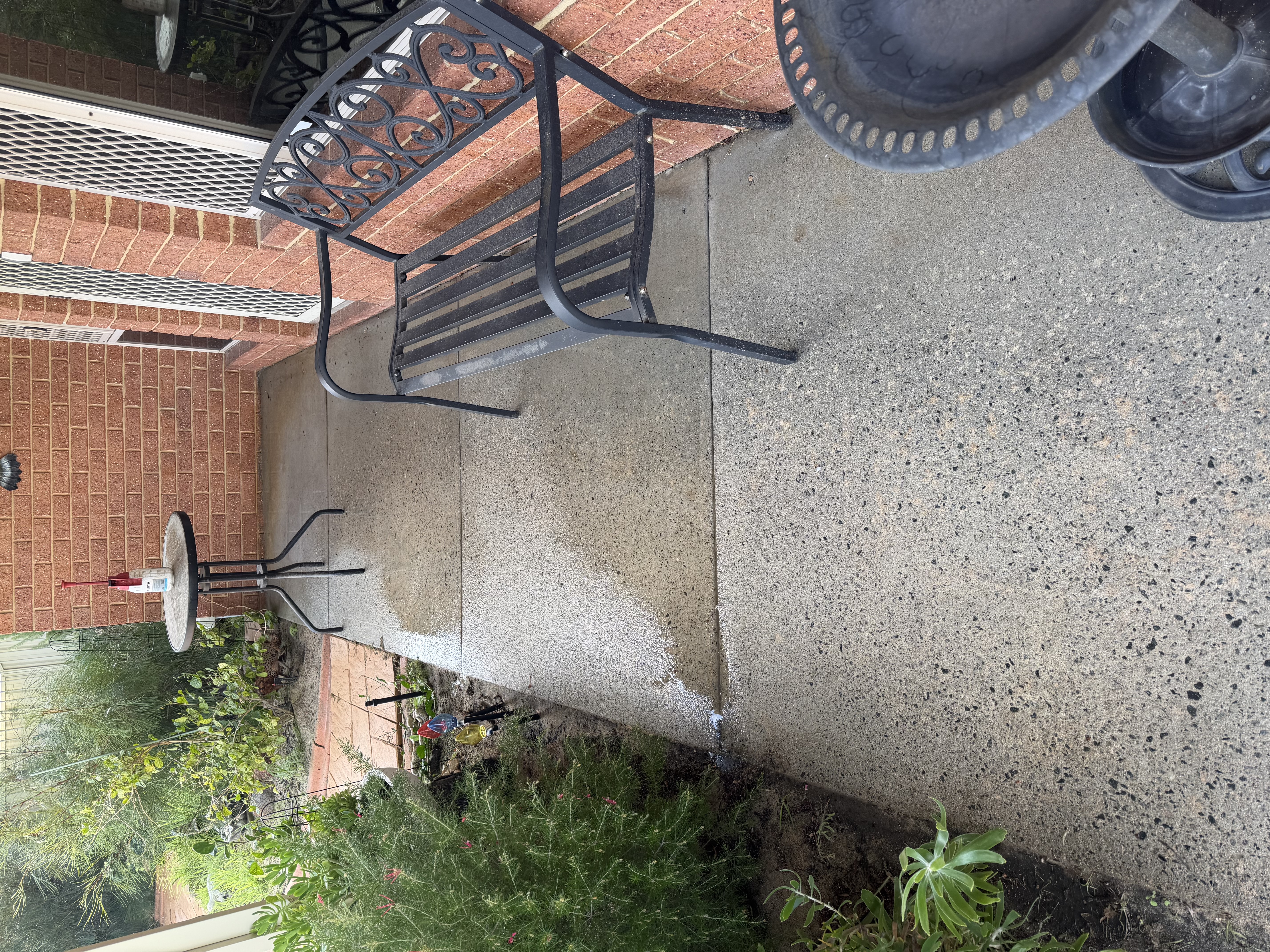 Concrete Exposed aggregate front path after — pressure cleaning Craigie Perth WA